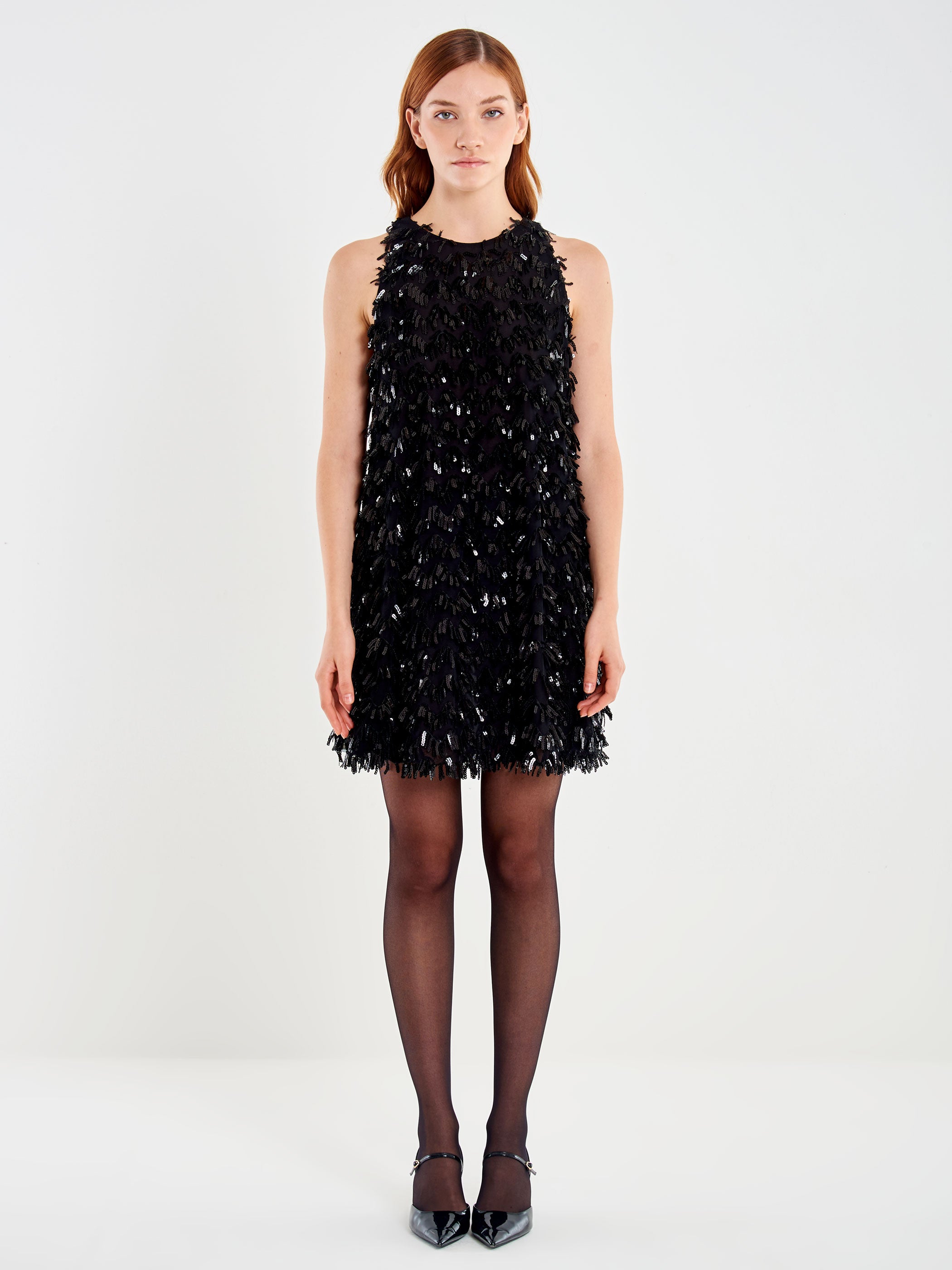 Abito Corto Tulle e Paillettes