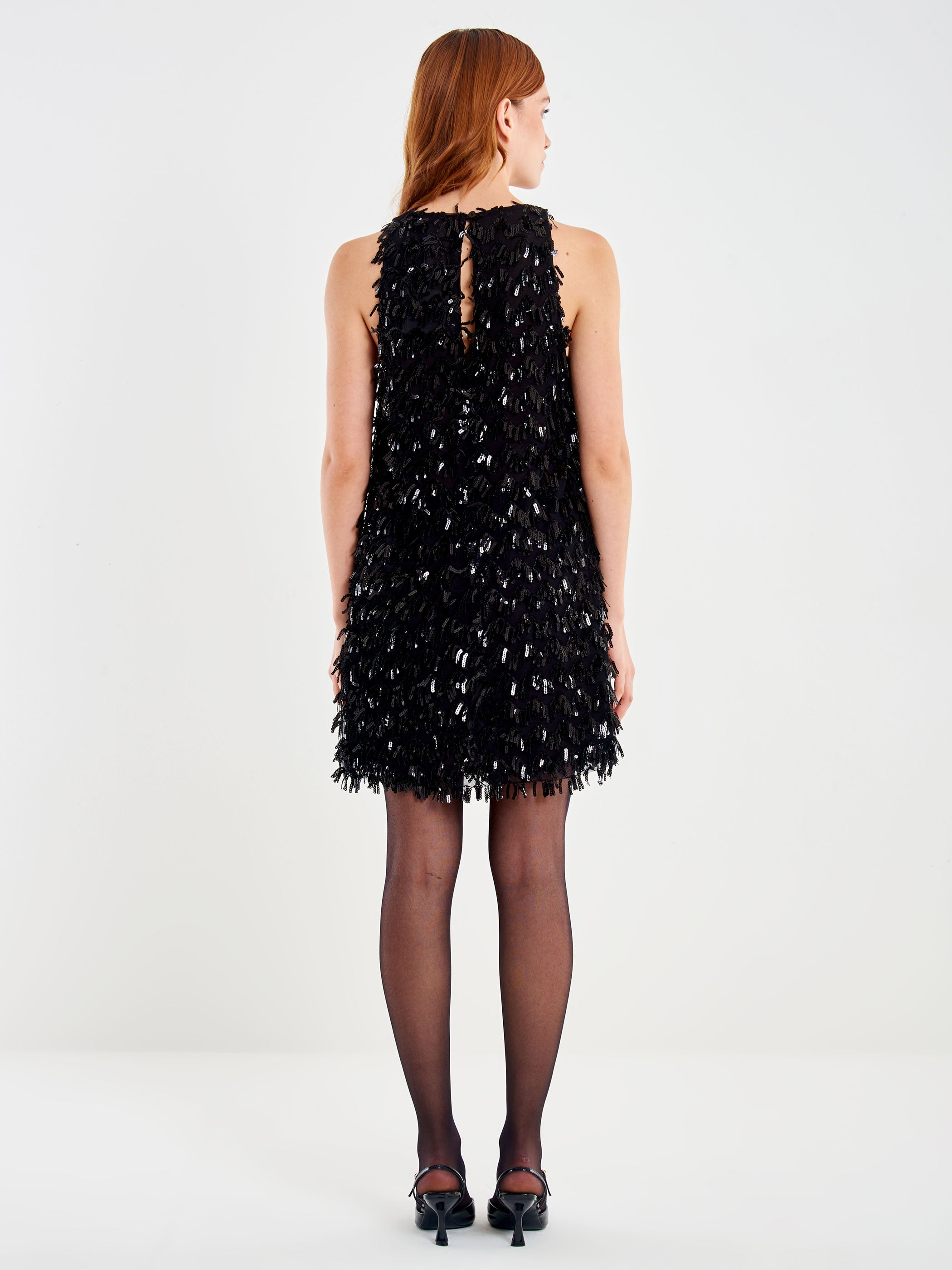 Abito Corto Tulle e Paillettes