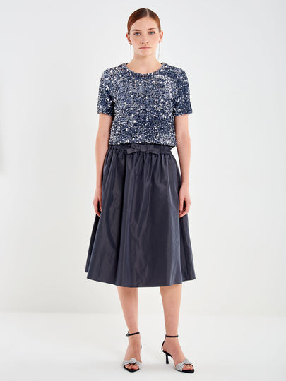 Gonna Midi con Elastico in Vita