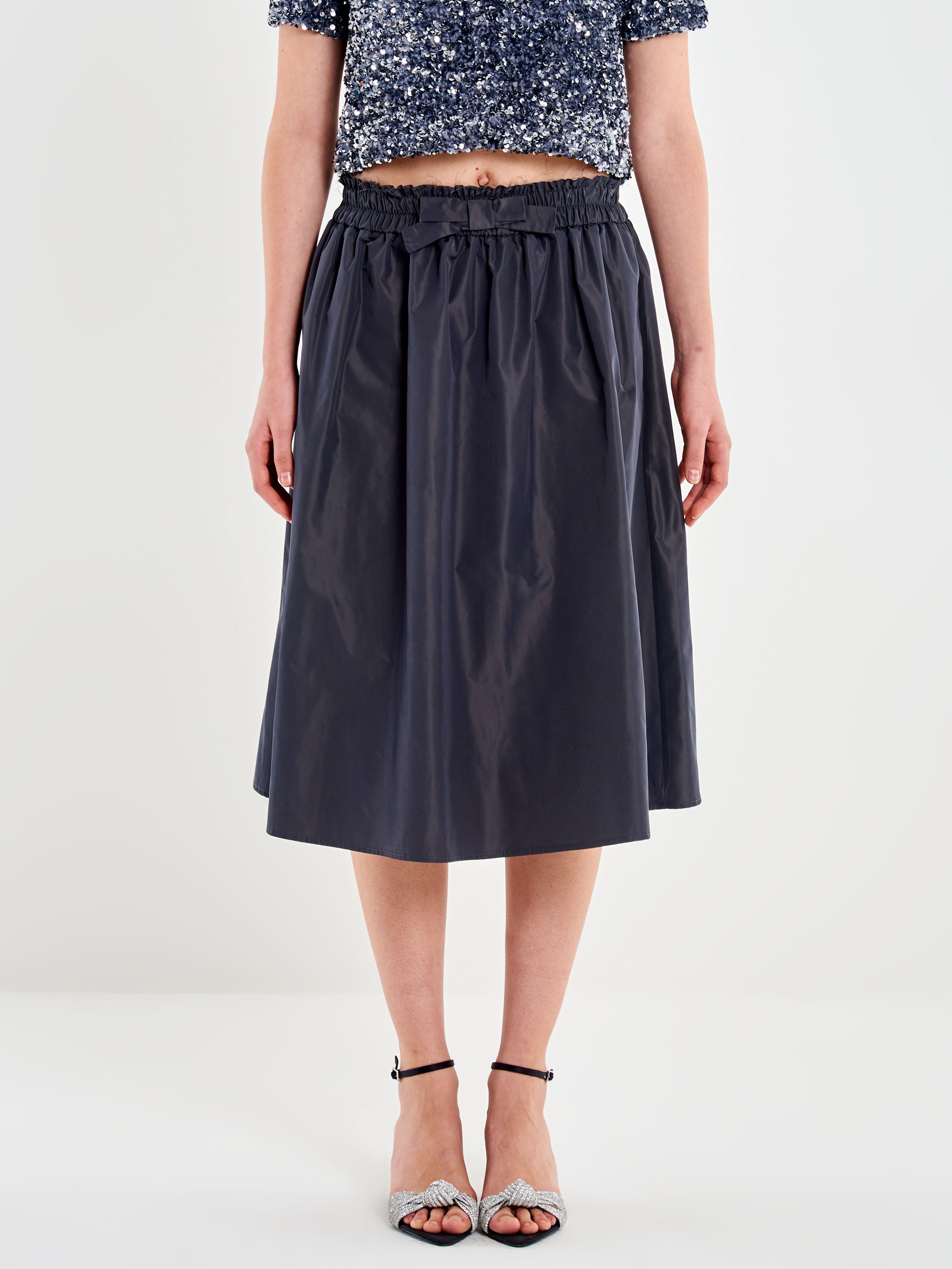 Gonna Midi con Elastico in Vita