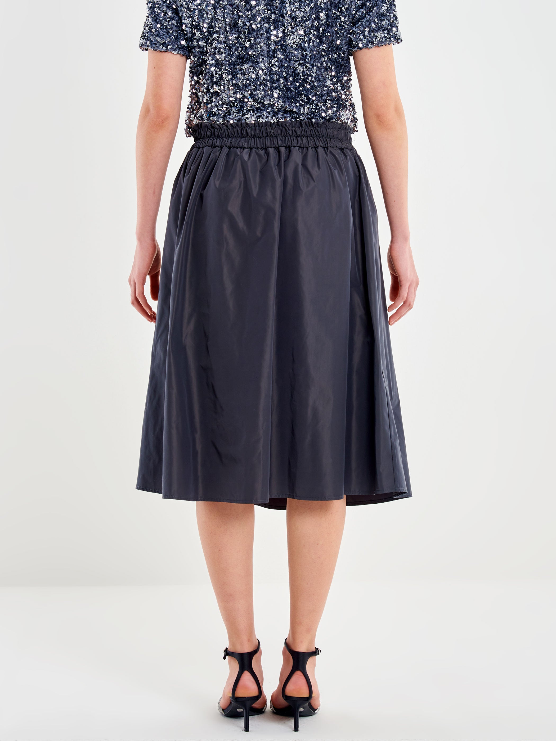 Gonna Midi con Elastico in Vita