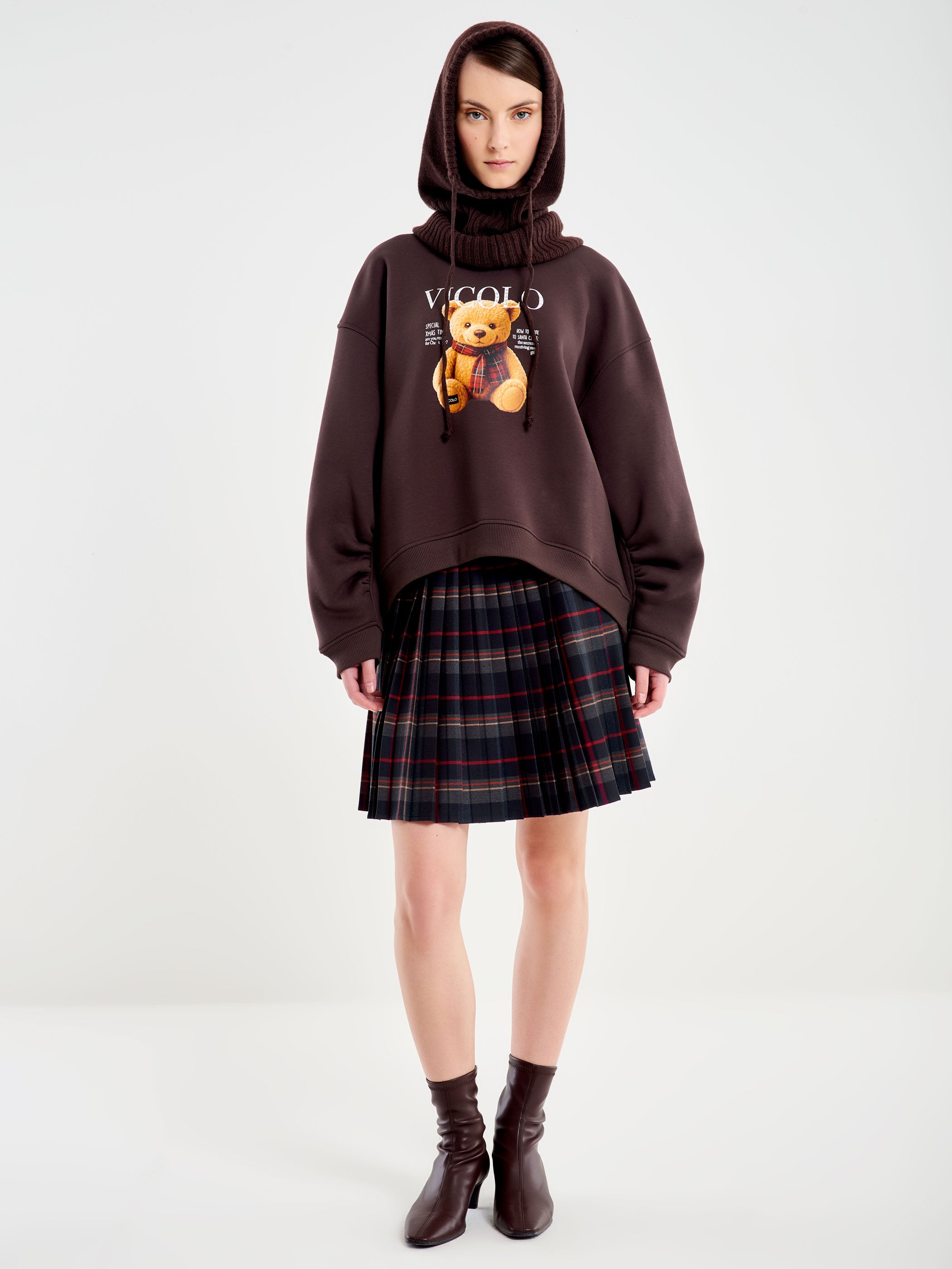 Gonna Fantasia Tartan Plissettata