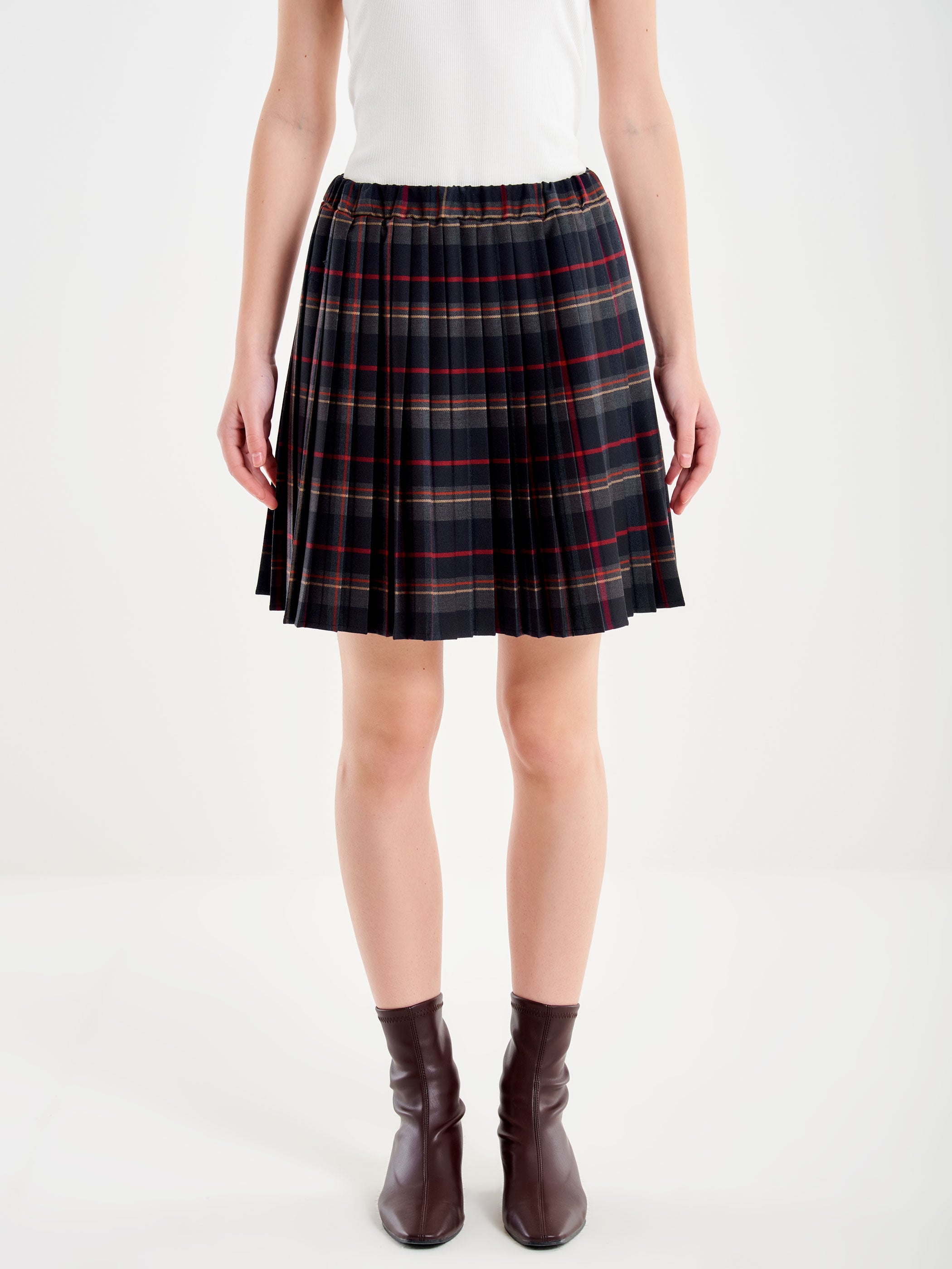 Gonna Fantasia Tartan Plissettata