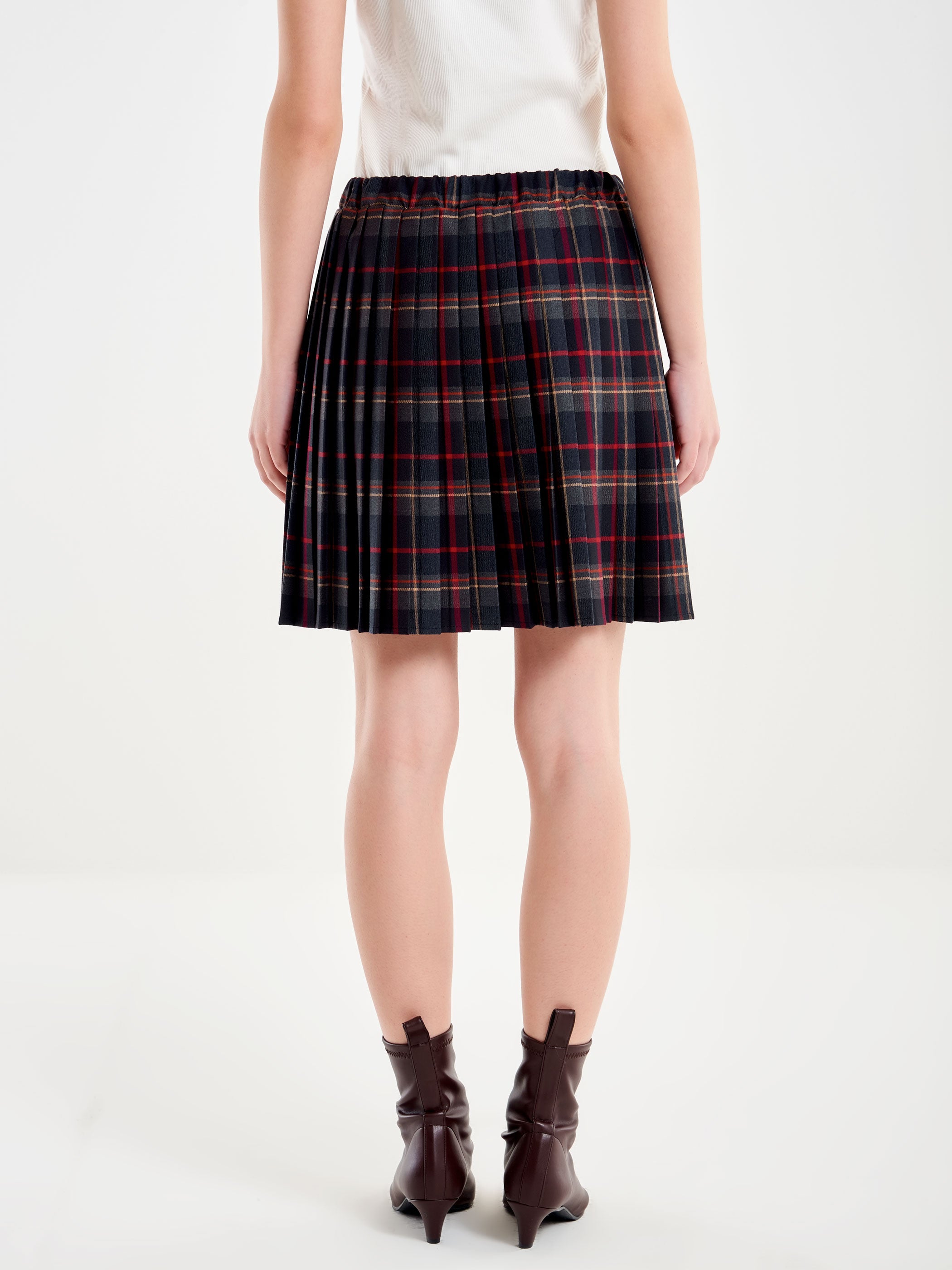 Gonna Fantasia Tartan Plissettata