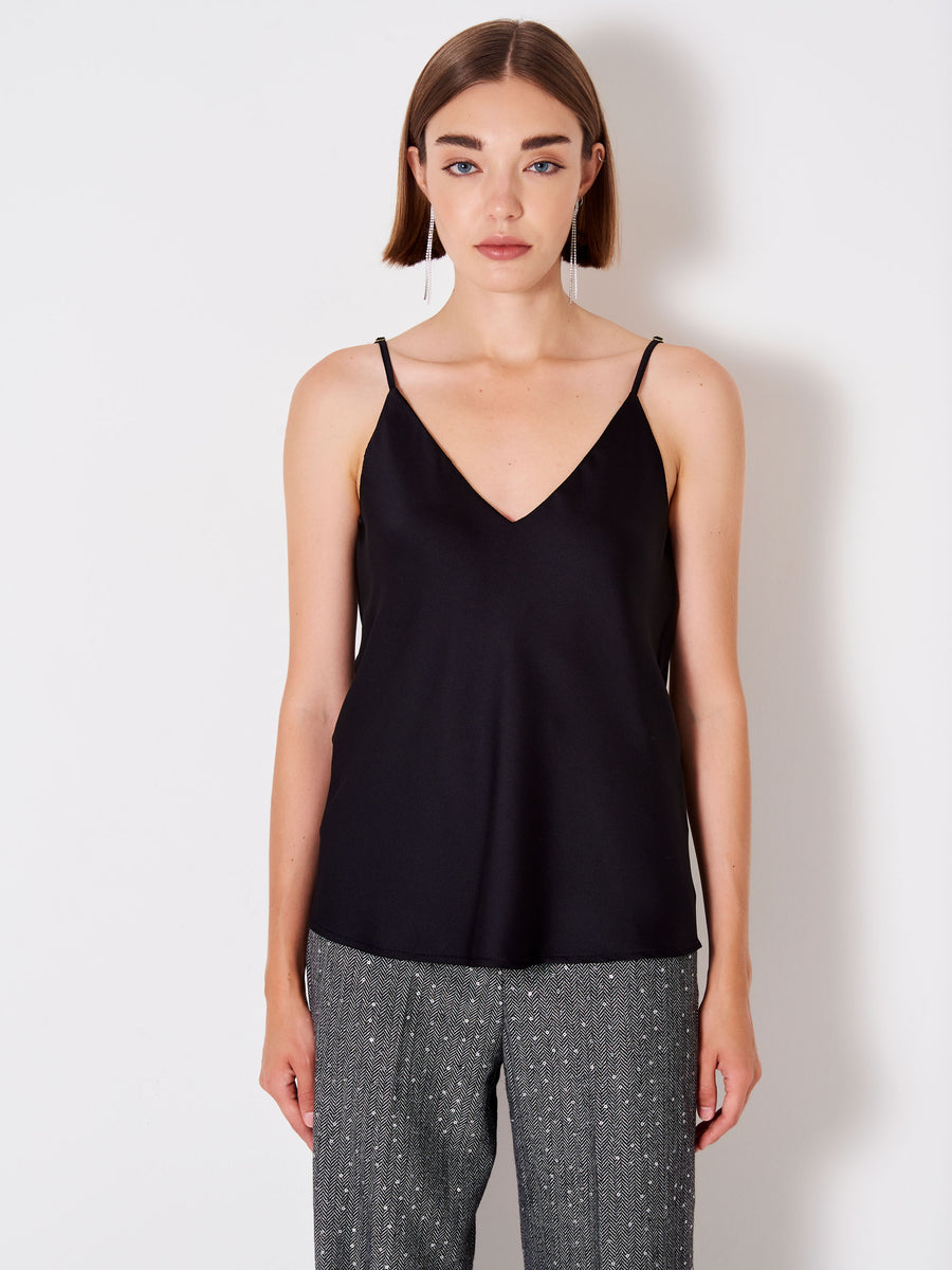 Black Satin Top | Vicolo