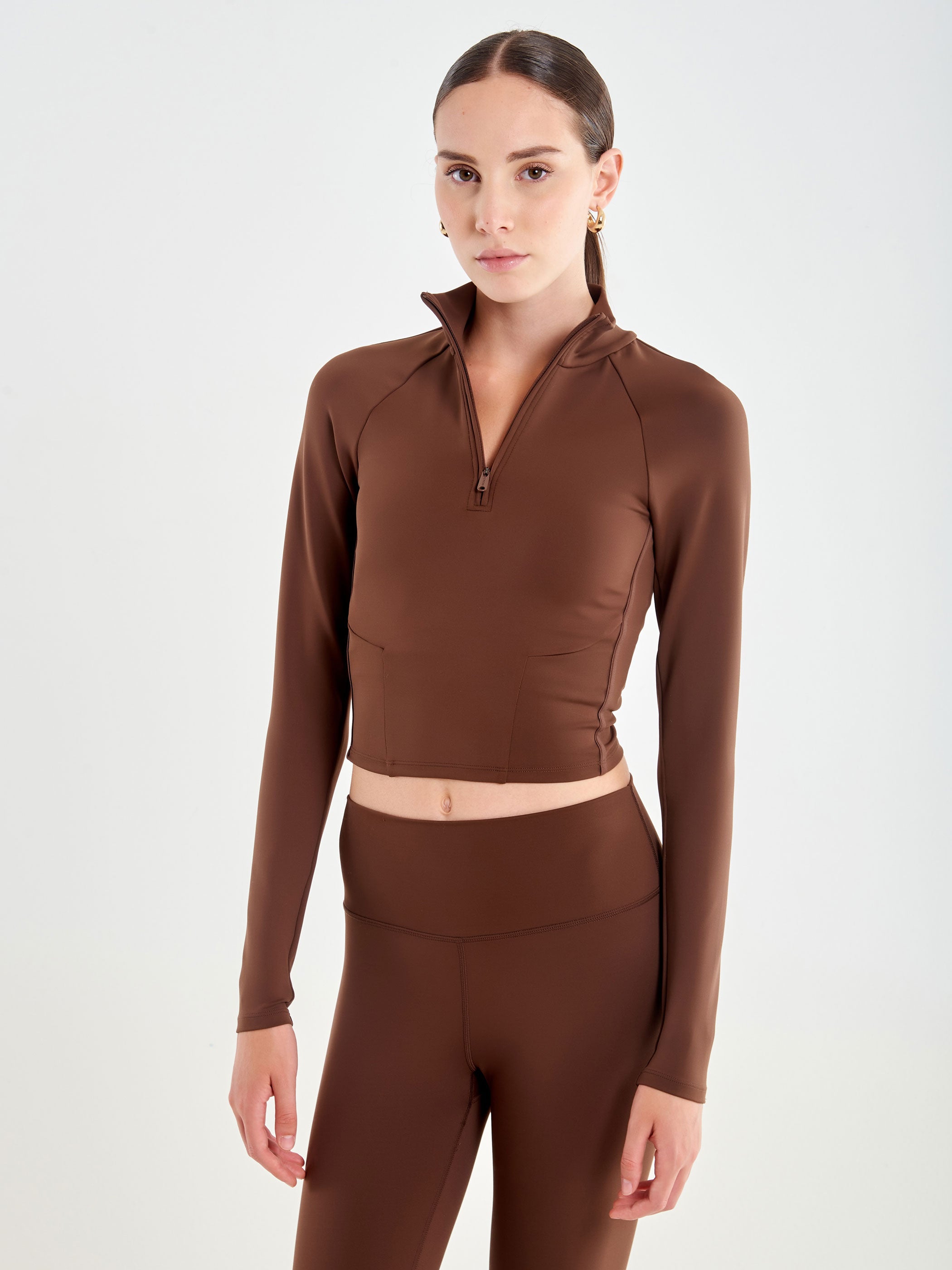 Cropped Zip-Up Sweatshirt