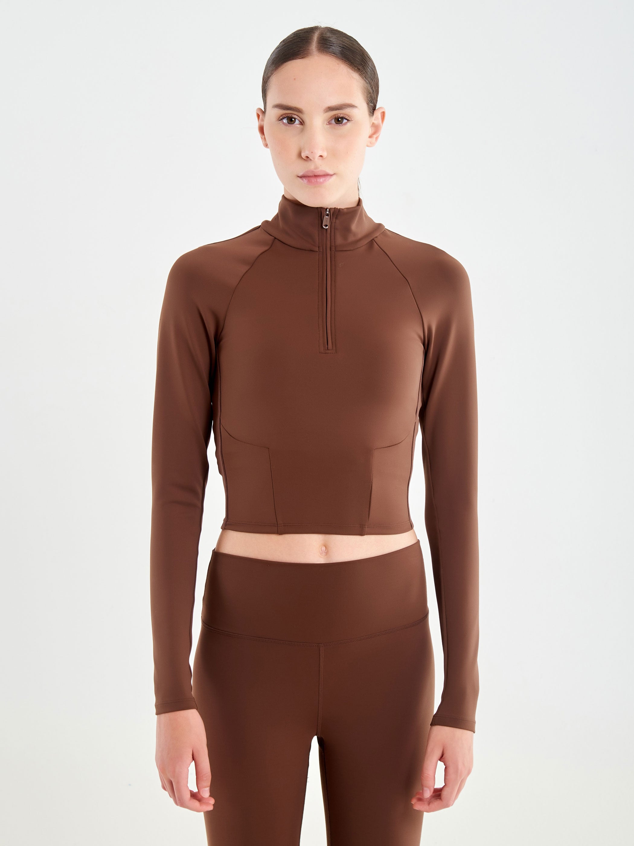 Cropped Zip-Up Sweatshirt